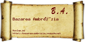 Bazarea Ambrózia névjegykártya